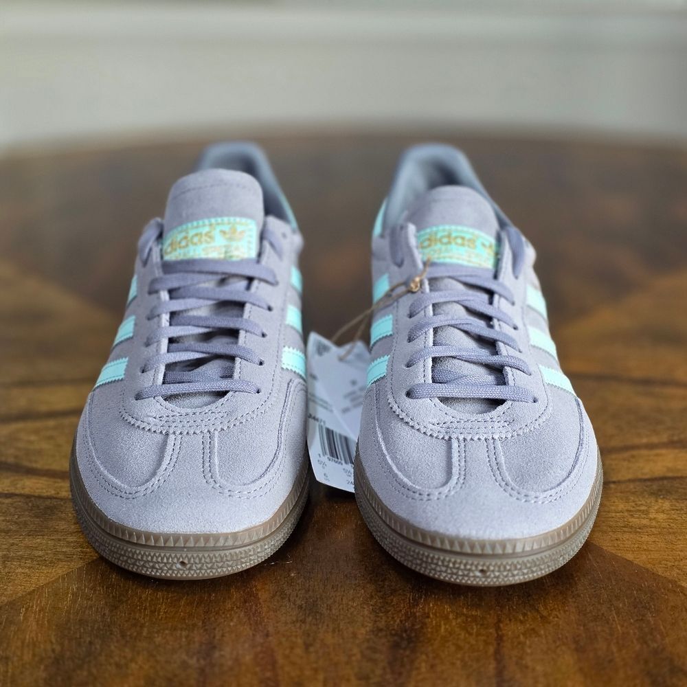 Adidas Handball Spezial Suede Women's Shoes Grey White Gum Size 7.5 Brand New LE - Picture 3 of 11